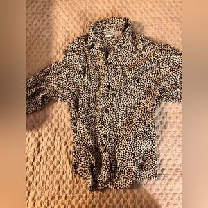 Vintage Leopard Print Button Down Shirt